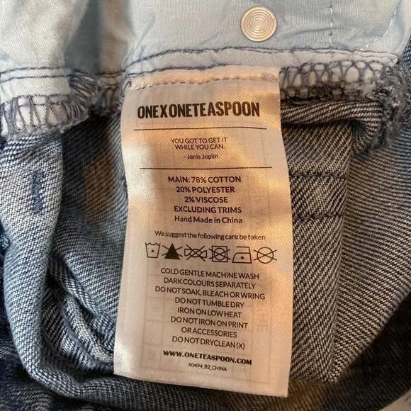 One X OneTeaspoon High Waist Distressed Frayed Ankle Jean.  Sz: 25 - Picture 12 of 12